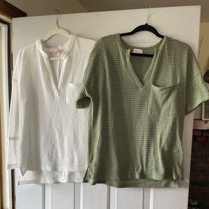 2 Small Pink Lily shirts